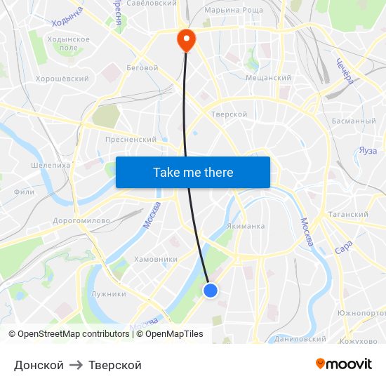 Донской to Тверской map