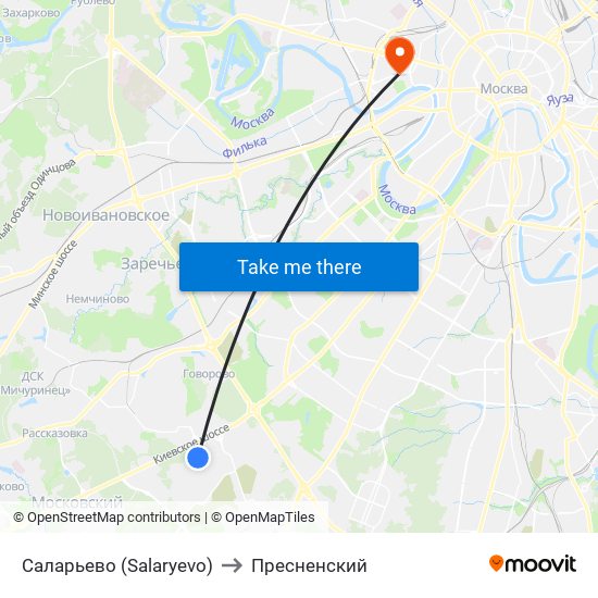 Саларьево (Salaryevo) to Пресненский map