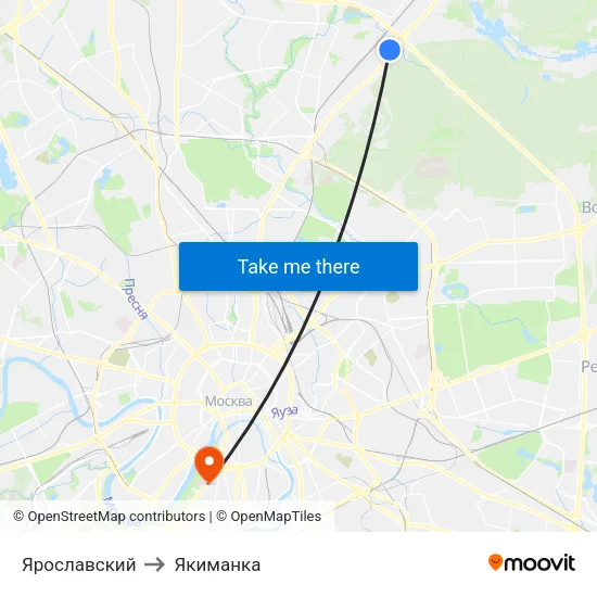 Ярославский to Якиманка map