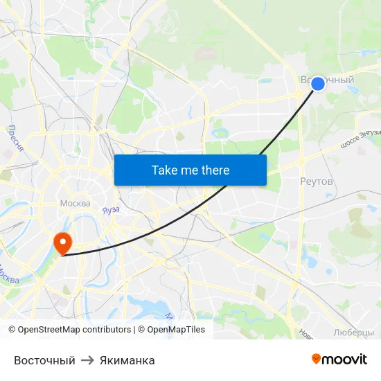 Восточный to Якиманка map