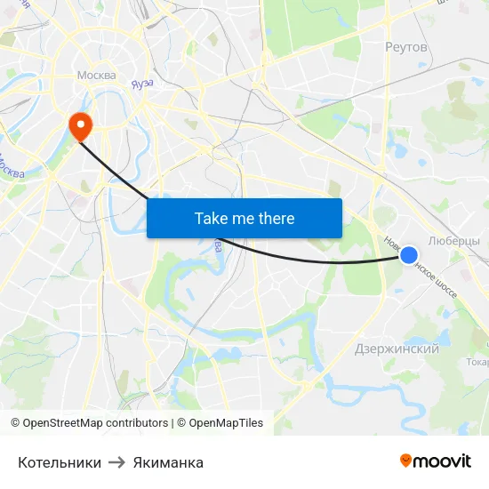 Котельники to Якиманка map