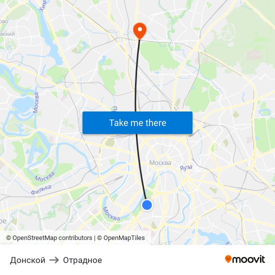 Донской to Отрадное map
