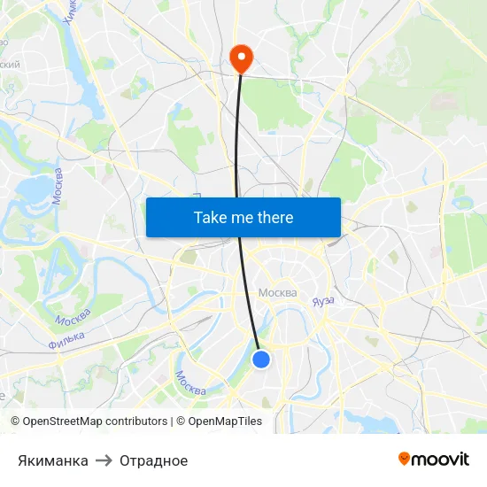 Якиманка to Отрадное map