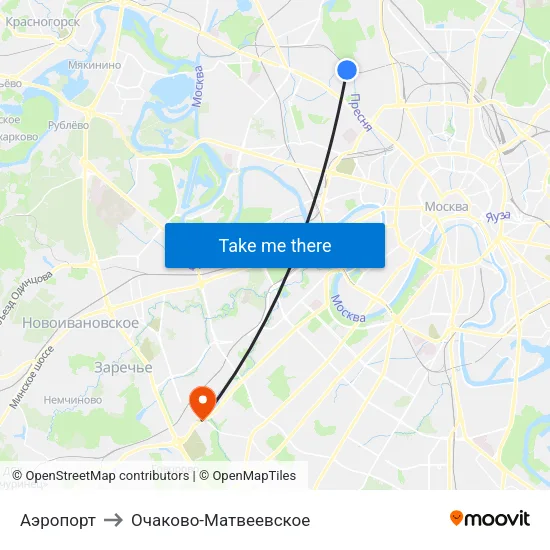 Аэропорт to Очаково-Матвеевское map