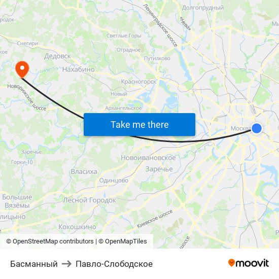 Басманный to Павло-Слободское map