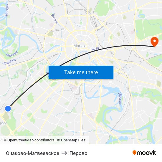 Очаково-Матвеевское to Перово map