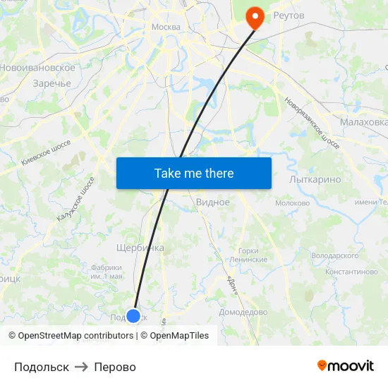 Подольск to Перово map