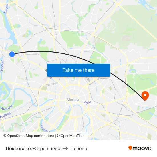 Покровское-Стрешнево to Перово map