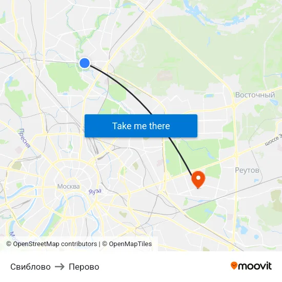 Свиблово to Перово map
