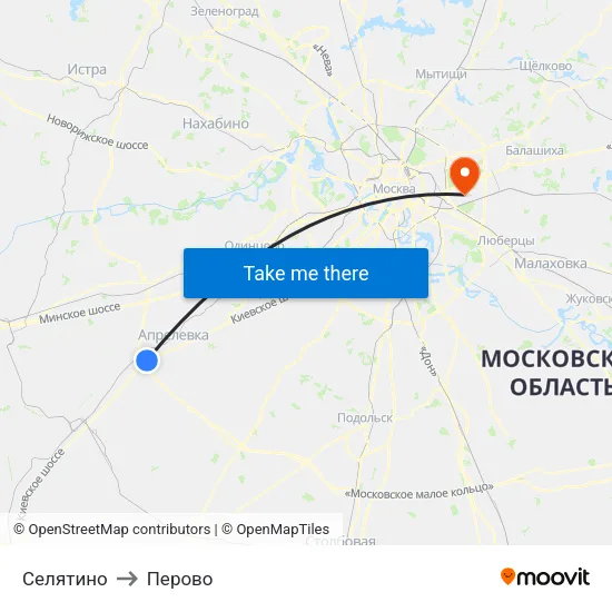 Селятино to Перово map