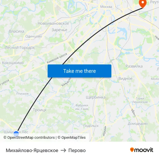 Михайлово-Ярцевское to Перово map