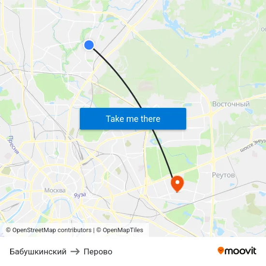 Бабушкинский to Перово map
