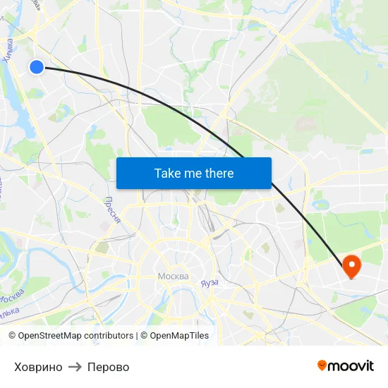 Ховрино to Перово map
