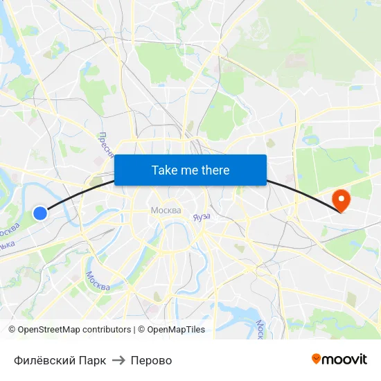 Филёвский Парк to Перово map