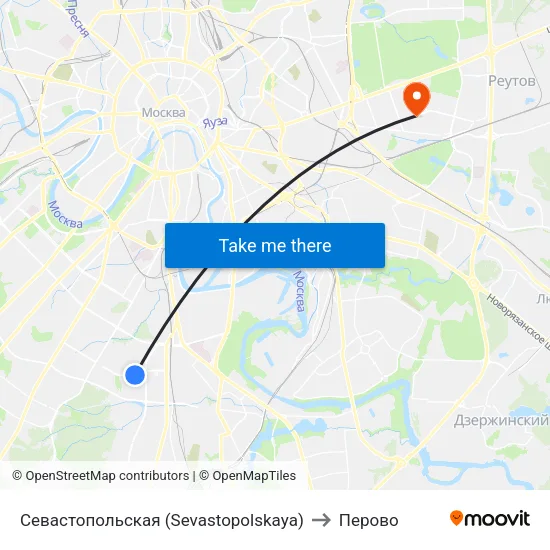 Севастопольская (Sevastopolskaya) to Перово map