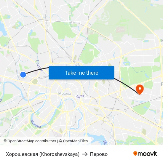 Хорошевская (Khoroshevskaya) to Перово map