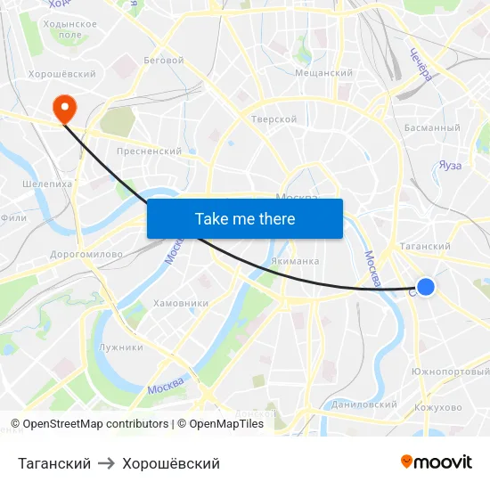 Таганский to Хорошёвский map