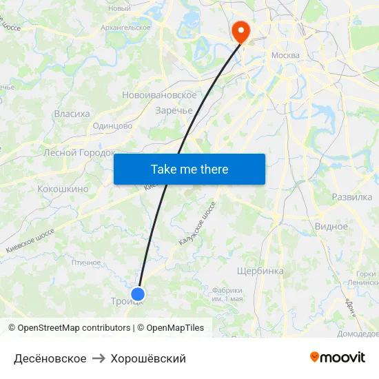 Десёновское to Хорошёвский map