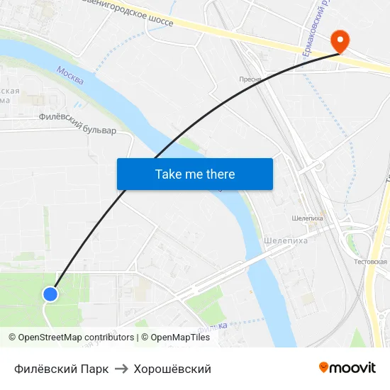 Филёвский Парк to Хорошёвский map