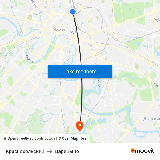 Красносельский to Царицыно map