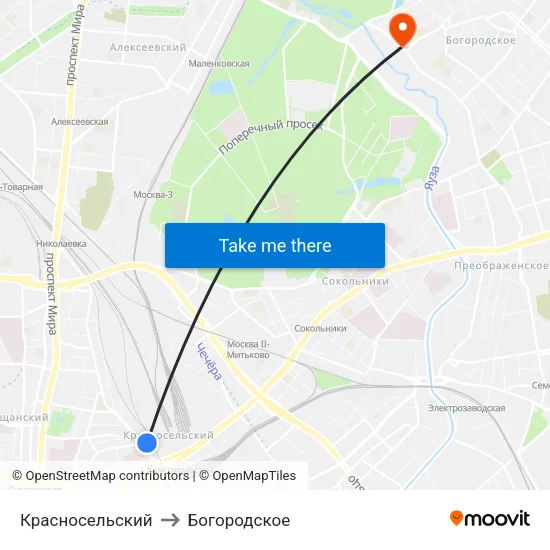 Красносельский to Богородское map
