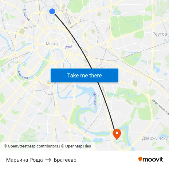 Марьина Роща to Братеево map