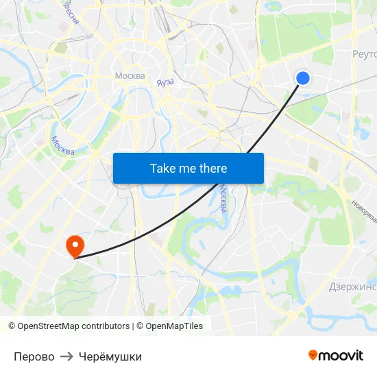 Перово to Черёмушки map