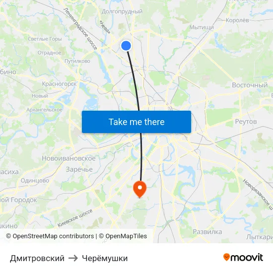 Дмитровский to Черёмушки map