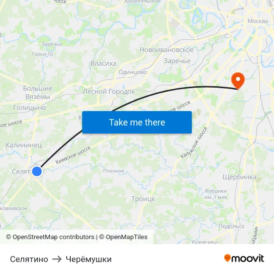 Селятино to Черёмушки map