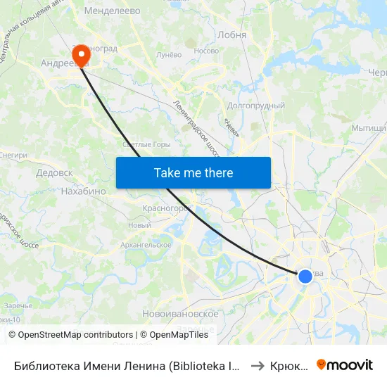 Библиотека Имени Ленина (Biblioteka Imeni Lenina) to Крюково map