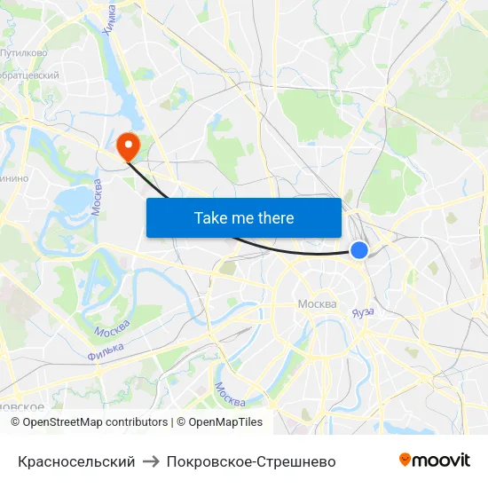 Красносельский to Покровское-Стрешнево map