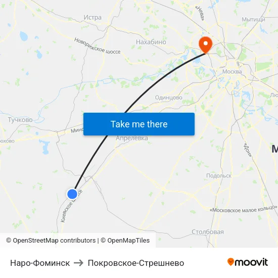 Наро-Фоминск to Покровское-Стрешнево map