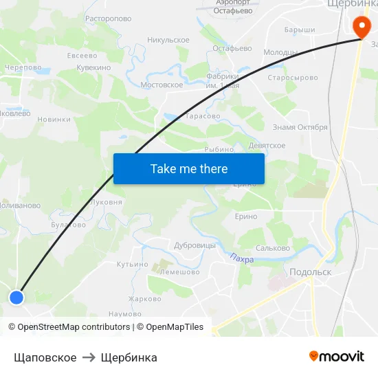 Щаповское to Щербинка map