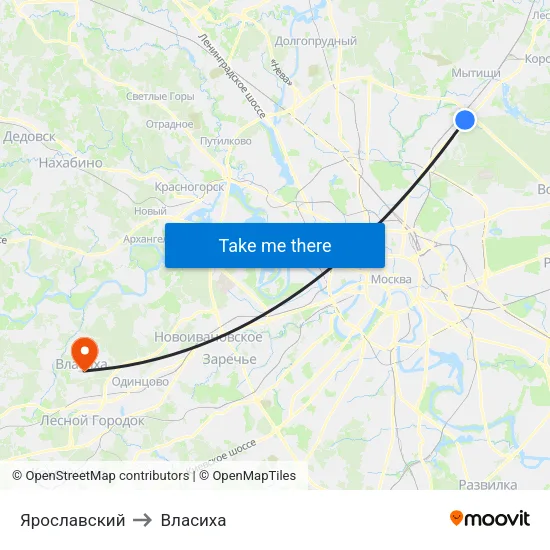Ярославский to Власиха map