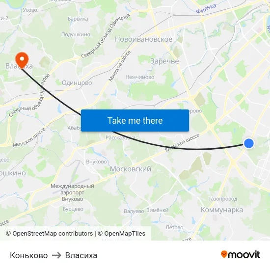Коньково to Власиха map
