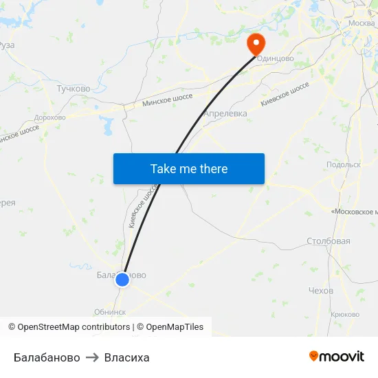 Балабаново to Власиха map