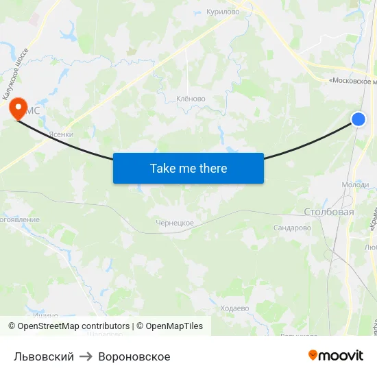 Львовский to Вороновское map