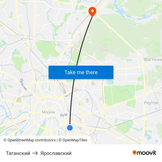 Таганский to Ярославский map