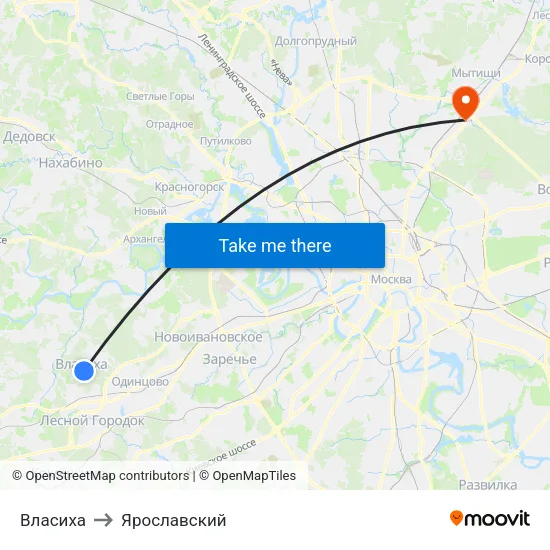 Власиха to Ярославский map