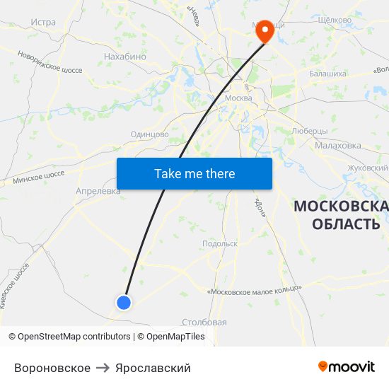 Вороновское to Ярославский map