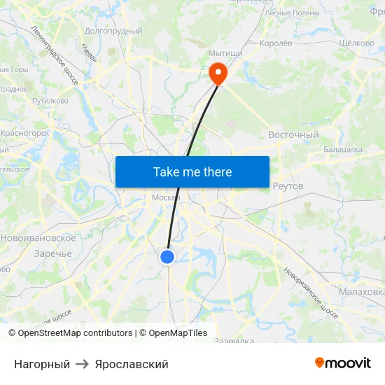 Нагорный to Ярославский map
