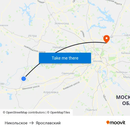 Никольское to Ярославский map