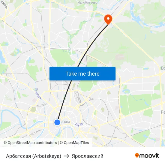 Арбатская (Arbatskaya) to Ярославский map