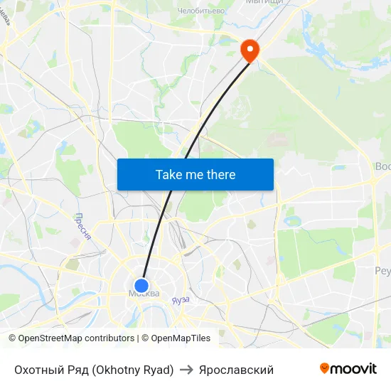 Охотный Ряд (Okhotny Ryad) to Ярославский map