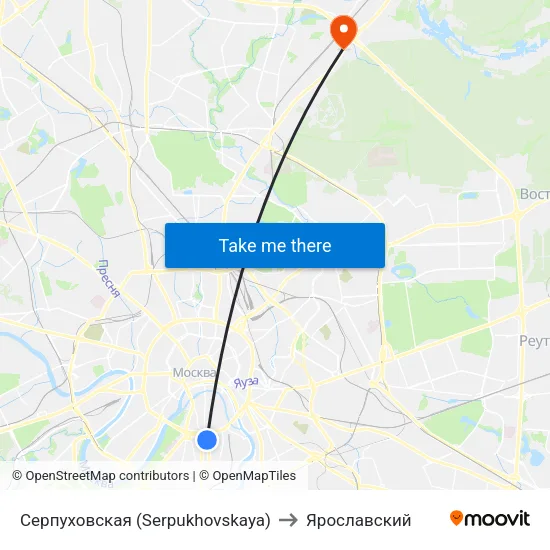 Серпуховская (Serpukhovskaya) to Ярославский map