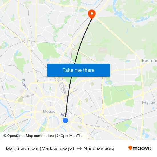 Марксистская (Marksistskaya) to Ярославский map