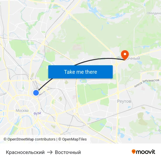 Красносельский to Восточный map