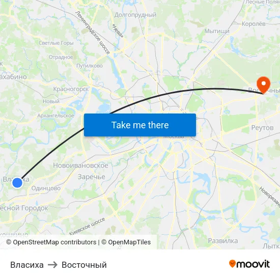 Власиха to Восточный map
