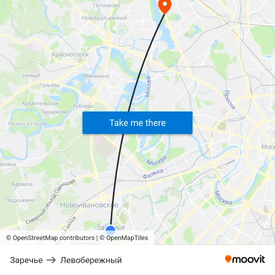 Заречье to Левобережный map