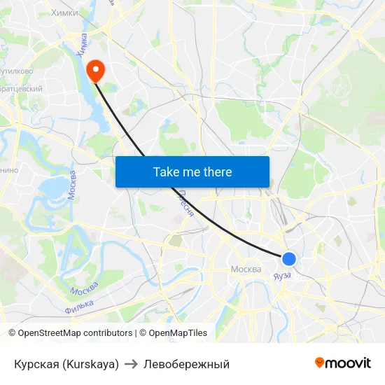 Курская (Kurskaya) to Левобережный map